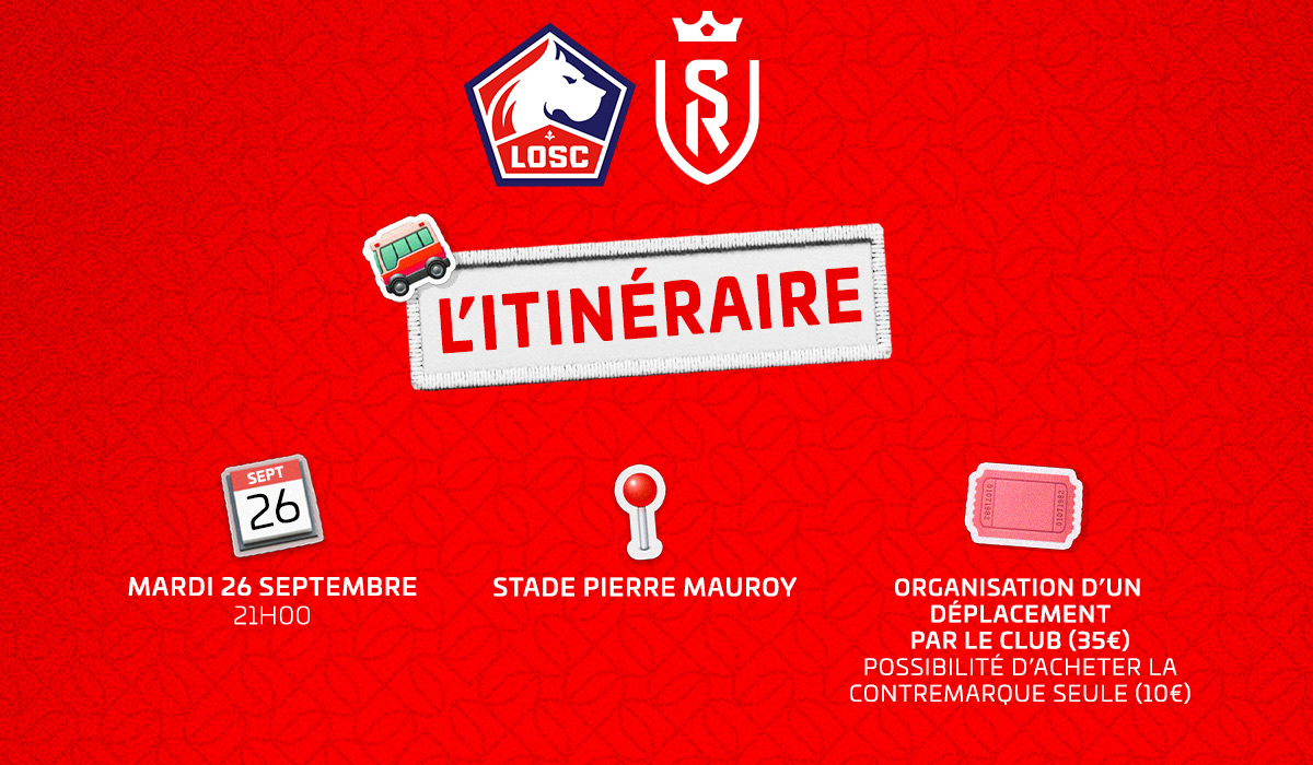 L'itinéraire pour LOSC-SDR