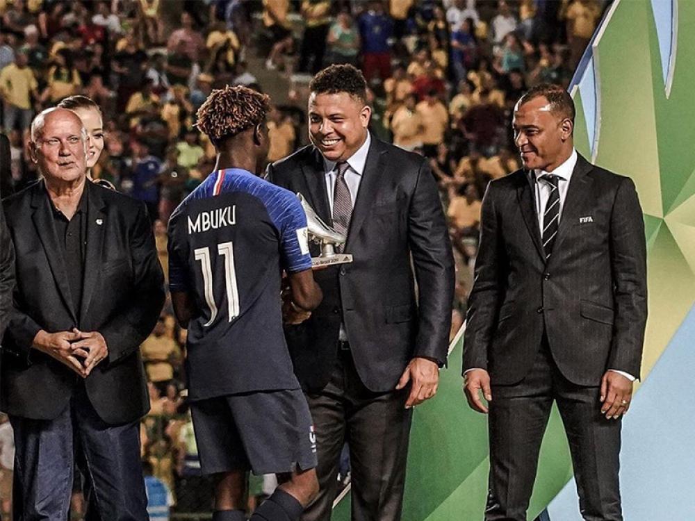 Nathanaël Mbuku soulier d'argent de la CDM U17